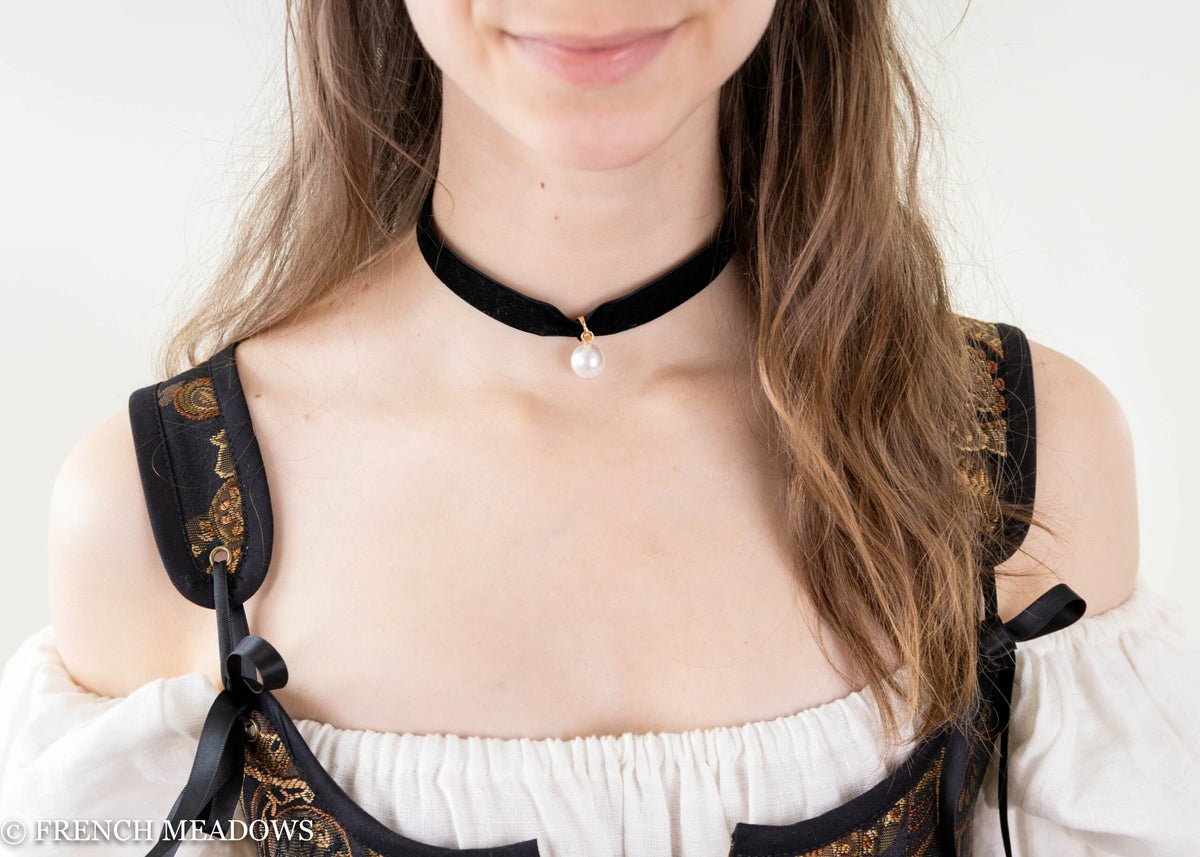 Black Leather Choker Necklace Simple Black Necklace Delicate Chain