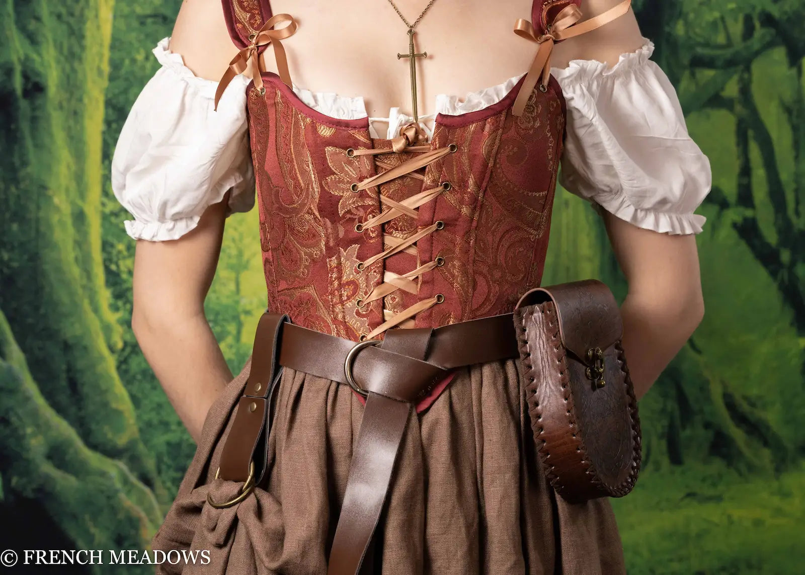 Cinched- the Folkloric Medieval Inspired Lace Front Corset Top 4
