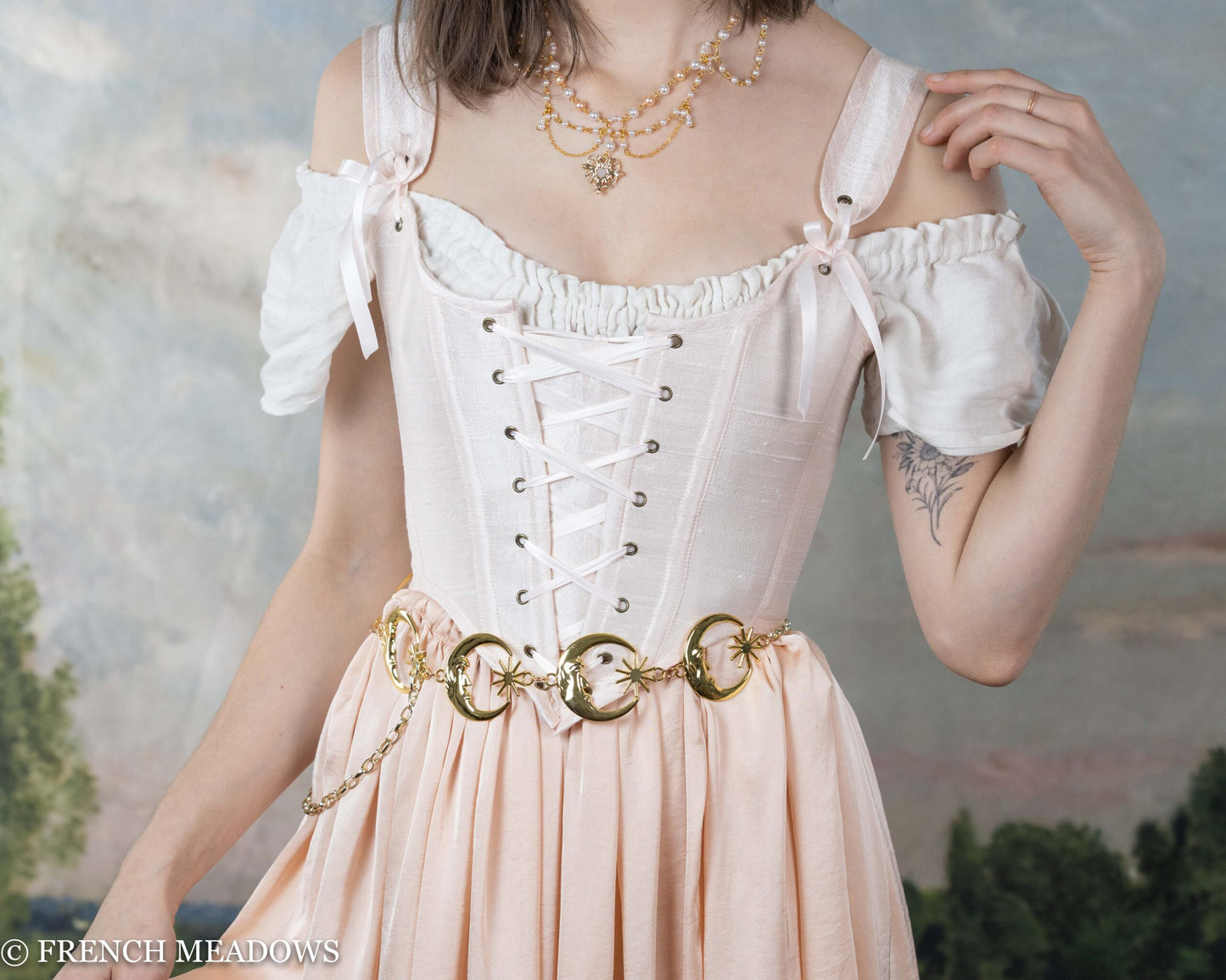 Ballerina Pink Silk Renaissance Bodice – French Meadows