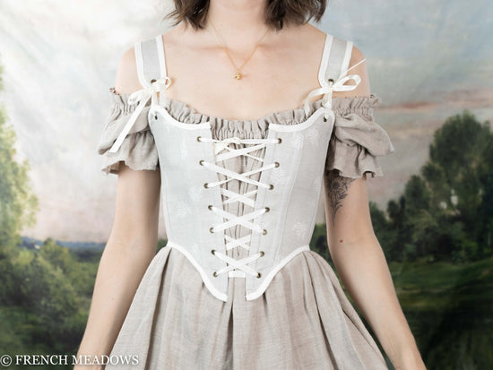 linen renaissance corset bodice top ✾ - その他