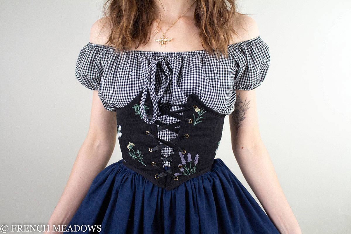Small Penny's Floral Romance Woodland Cottage Core Corset Top 