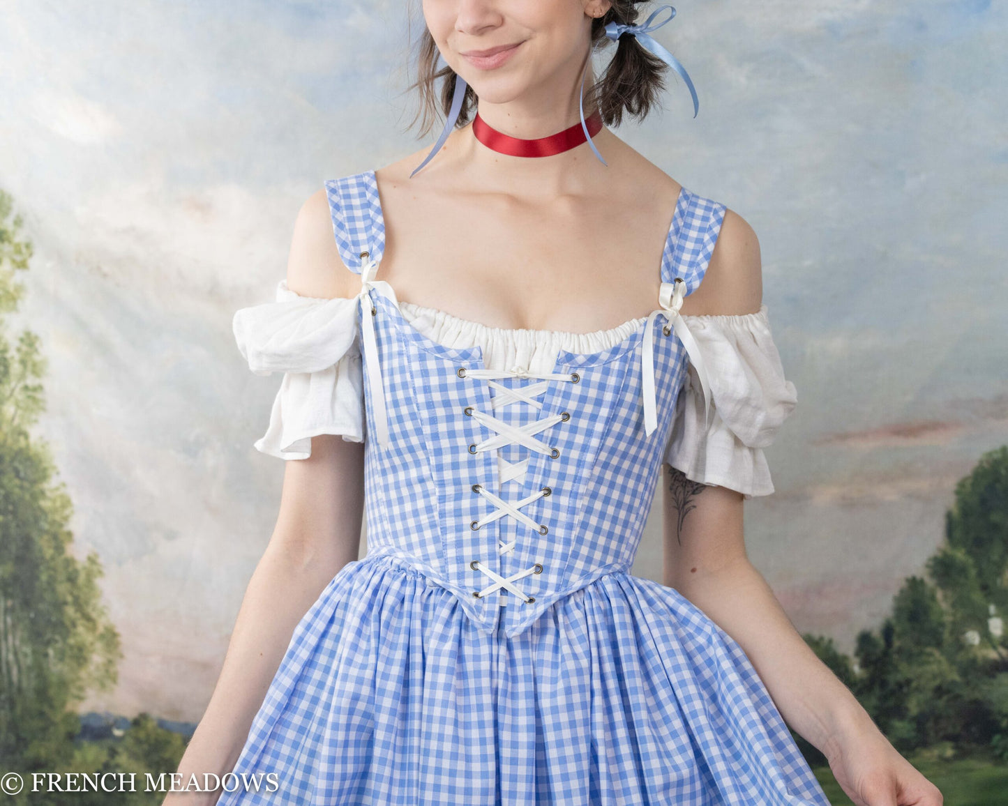 Blue Gingham Dorothy Renaissance Bodice – French Meadows