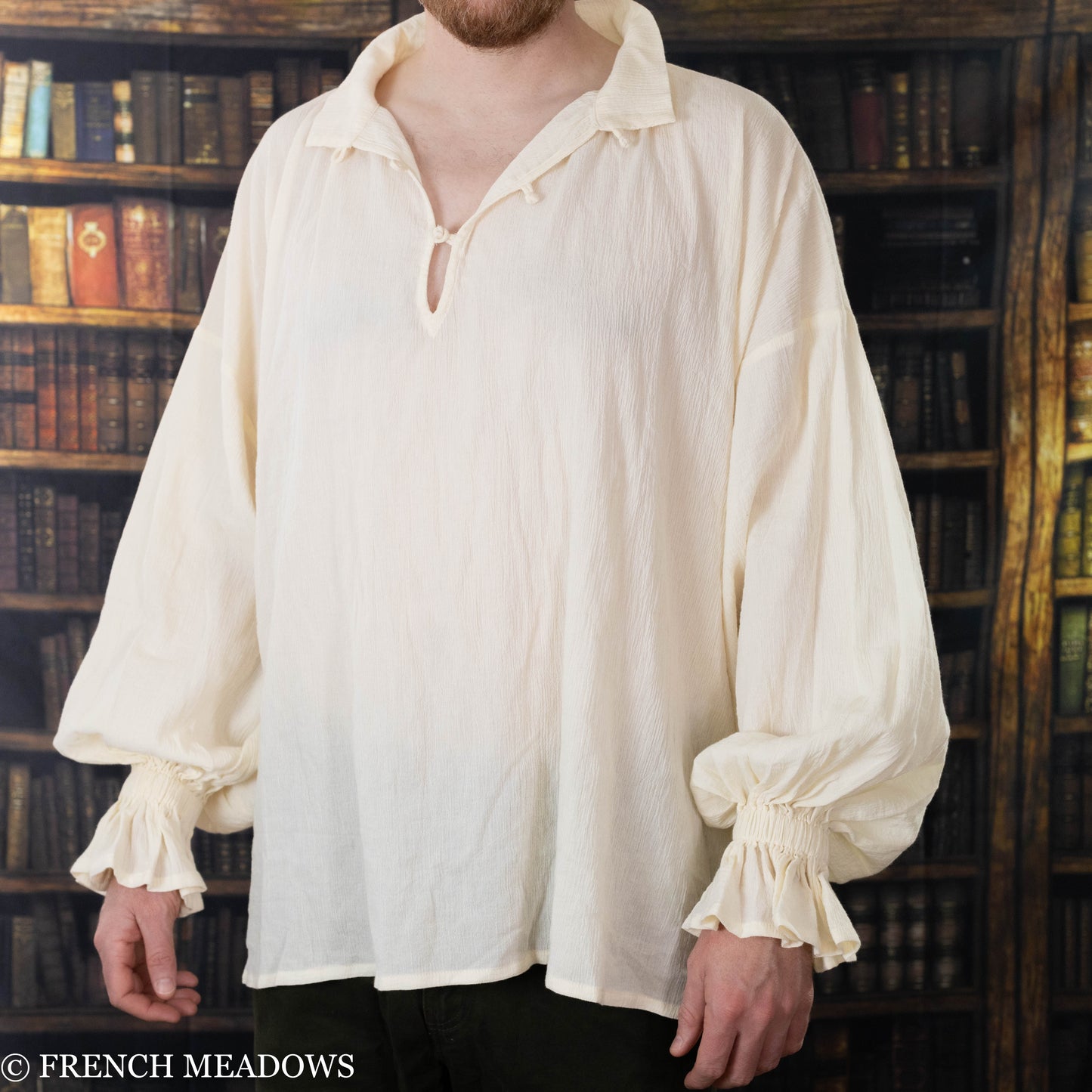 male model wearing a shirt inspired by mr. darcy from pride and prejudice