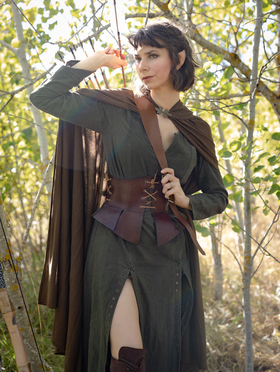 Olive Green Viking Dress