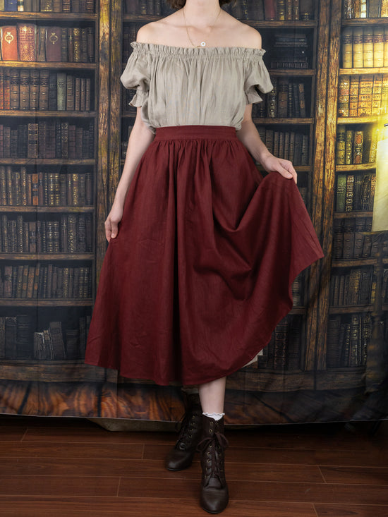 Burgundy skirt overlay best sale