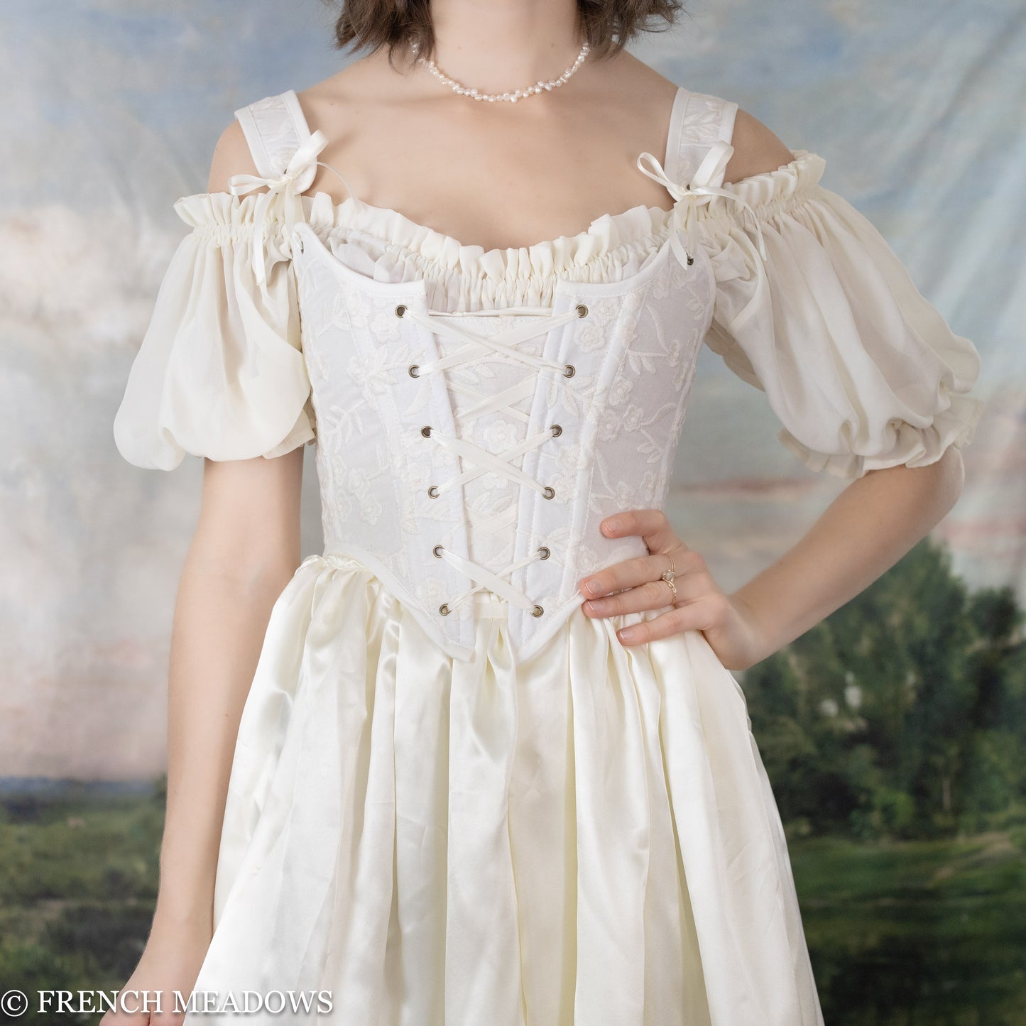 Victorian Midbust Corset in Custom Fabric – French Meadows