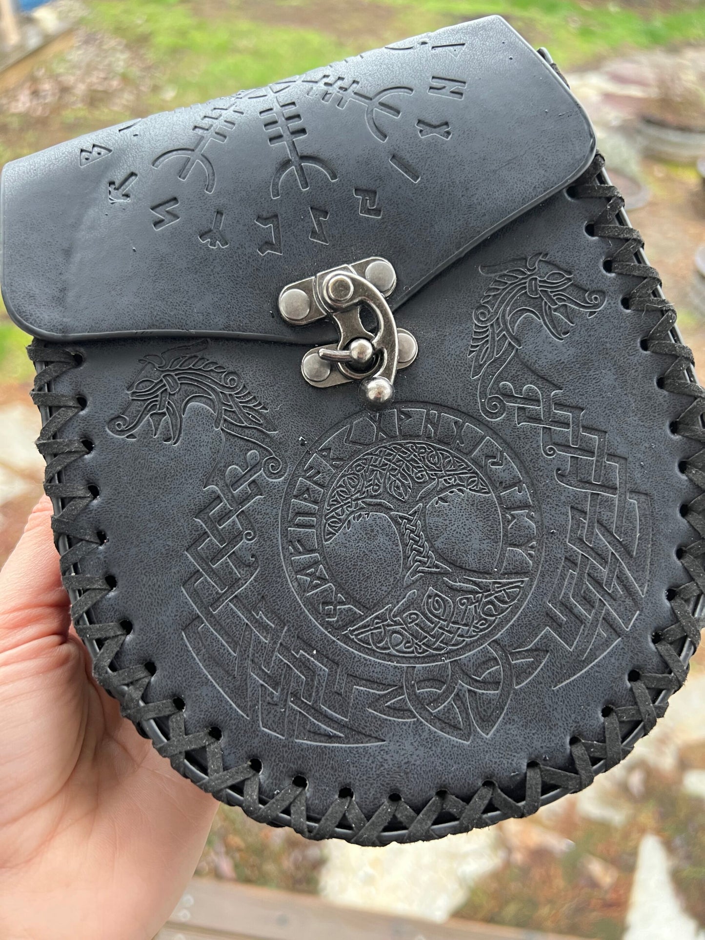 Medieval leather belt pouch. MEDIEVAL MARKET - SPES.