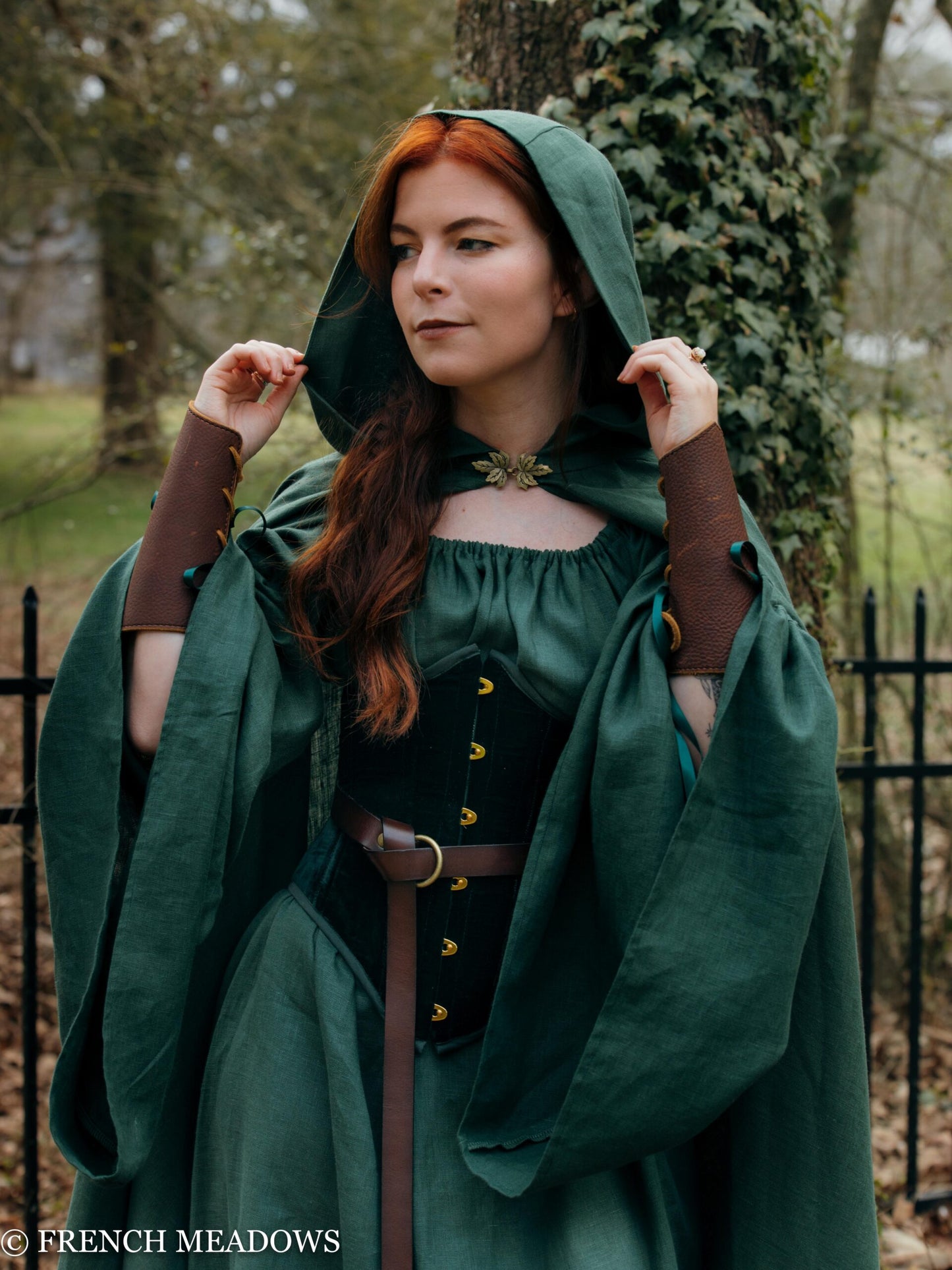 Ladies Elf Corset Fairy Skirts Woodland Halloween Top Set Medieval Costume  J1